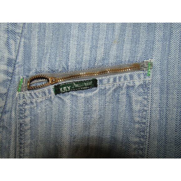 Vintage Key Imperial Herringbone Denim Coveralls Workwear Overalls Mens Tools - Picture 5 of 11